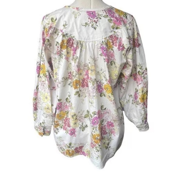 Johnny Was Isabella Floral Three-Quarter Sleeve Blouse - Picture 5 of 6